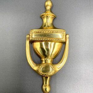Vintage Traditional Solid Brass 8" Door Knocker
